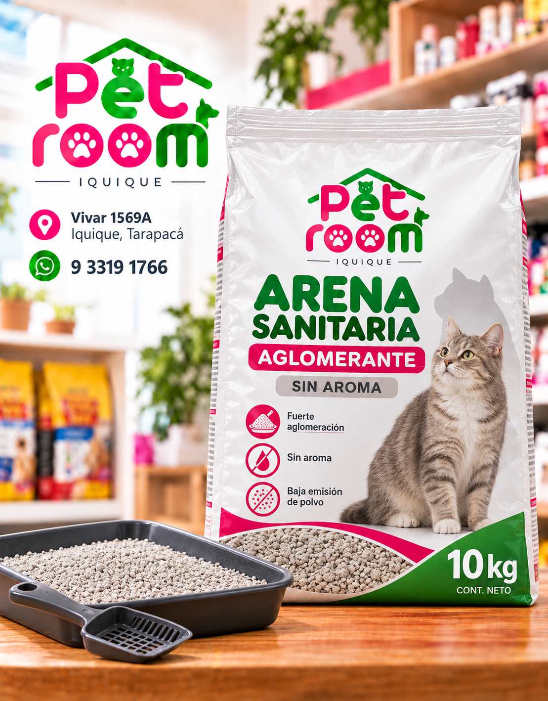 Arena sanitaria aglomerante Pet Room
